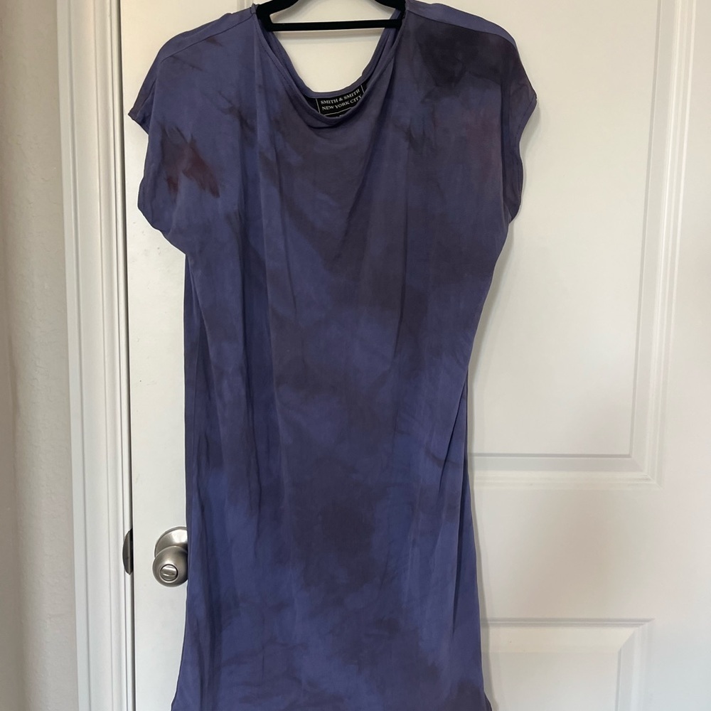 Purple Tie-Dye T-Shirt Dress​